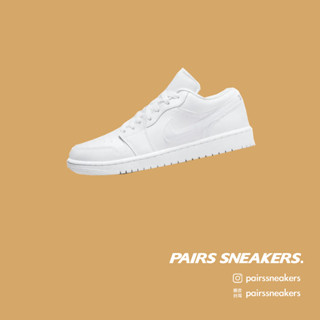 Air Jordan 1 Low W 女鞋 休閒鞋 低筒 舒適 全白 DV0990-111