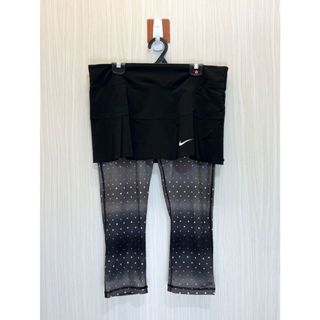 Nike 黑色點點假兩件運動褲裙 (編號25051009