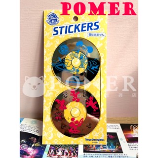 ☆POMER☆日本東京迪士尼樂園 絕版正品 早期稀有 夢幻逸品 米奇 CD 單曲 光碟片造型 貼紙 光碟 創意 趣味設計