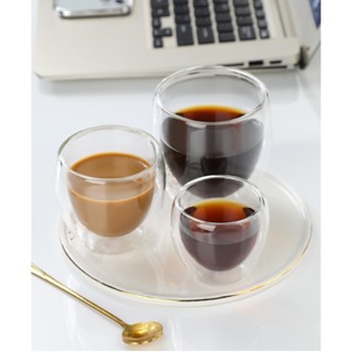 雙層咖啡杯 玻璃杯 水杯 家用玻璃杯 耐熱玻璃杯 現貨!