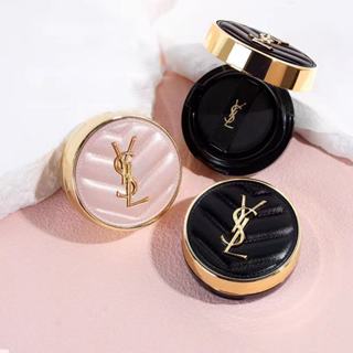 現貨免運 皮革氣墊粉餅 5g 超模光感精華水氣墊 b20 b10 附粉撲 YSL 聖羅蘭 恆久完美霧光氣墊粉餅 粉紅皮革