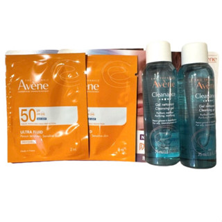 隔日到貨 Avene 雅漾控油舒緩潔膚凝膠25ml*2+雅漾極速清爽防曬液2ml*2 共4入
