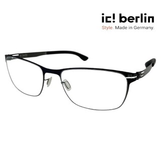 【ic! berlin】Dennis N.Large Matt Black/ Gun Metal 德國薄鋼眼鏡 公司貨
