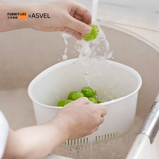 三角瀝水籃【日本ASVEL】洗菜盆 廚房置物架 剩菜剩飯 廚餘垃圾收納