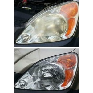 大燈快潔現場施工 本田 CRV 2代 2.5代 原廠大燈泛黃霧化拋光翻新處理