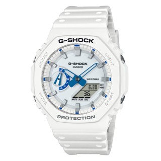 CASIO 卡西歐 (GA-2100HDS-7A) G-SHOCK 藍白夏日海洋 磷光 八角形雙顯錶