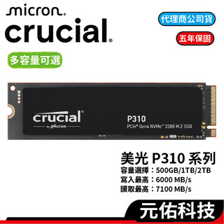 Micron美光 Crucial P310 500G 1TB 2TB M.2 2280 支援PS5 SSD 固態硬碟