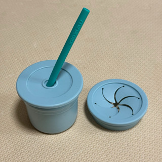 二手 土耳其 Minikoioi 3ways自主學習杯 矽膠吸管 學習杯 零食杯 3件組 水杯