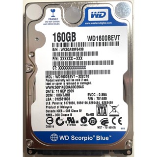 [蝦皮免運] [二手] 筆電用 硬碟 2.5吋 SATA 介面 TOSHIBA WD 160G 500G