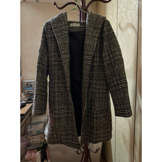 連帽毛呢大衣風衣🧥二手
