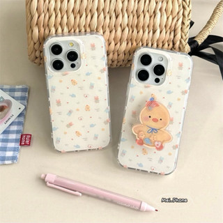 iPhone16 16pro 16promax 15/14/13 pro 卡通 小黃鴨 14pro 手機殼 搖搖樂支架