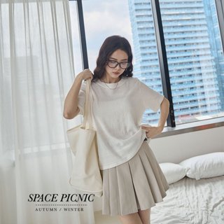 Space Picnic｜紋理壓紋圓領上衣-3色【2505103】