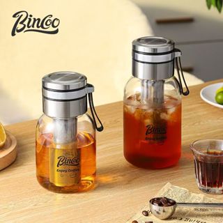下殺 玻璃咖啡冷萃壺不銹鋼濾網冷萃杯冷泡杯冷萃瓶水果冷泡茶壺#wuxiao