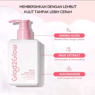 Glad2Glow Milk Amino Acids Gentle Cleanser/Facial Wash