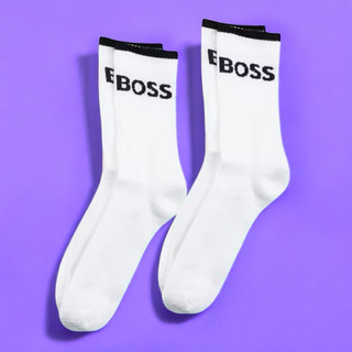 HUGO BOSS STRIPE Crew Socks 白襪 中筒襪 運動襪 兩雙組 50510168 SOX Y