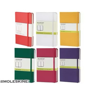 ◆Moleskine彩色系列口袋型筆記本(硬殼/橫條/素面/方格) 文藝 氣質 手帳 無酸紙