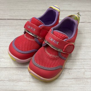 ［出清品］[ 展示品 ]《布布童鞋》Moonstar日本Carrot玩耍系列速乾桃粉兒童運動機能鞋(15公分)