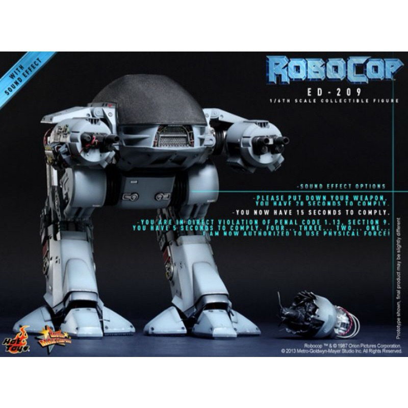 全新未拆 Hot toys Mms204 機器戰警 ED-209 RoboCop 非 mms203 mms669