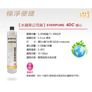 可刷卡分期🔥PENTAIR EVERPURE 4DC 淨水器【水蘋果公司貨-7人以上適用】🔥另有其他型號