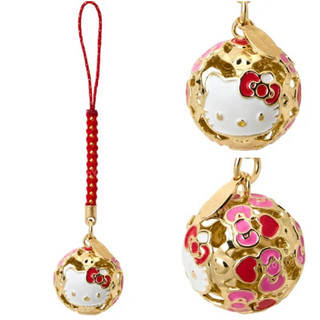 全新日本帶回 Sanrio三麗鷗 Hello kitty鏤空手鞠鈴鐺吊飾 Kitty蝴蝶結吊飾