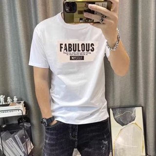 GP&臺灣現貨 短袖上衣 夏季短袖t恤男士新款韓版印花上衣服時尚休閒半袖體恤衫潮ins