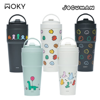 【WOKY Meets JOGUMAN】聯名雙層陶瓷渾圓杯750ml (附矽膠粗吸管)