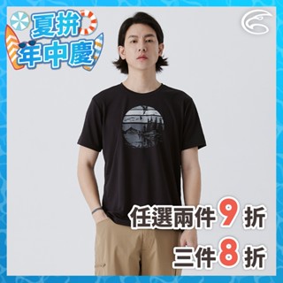 ADISI 男UPF50+防曬抑菌圓領短袖排汗衣 AL2511031 黑色 (M-2XL)｜抗UV 吸濕排汗 防臭