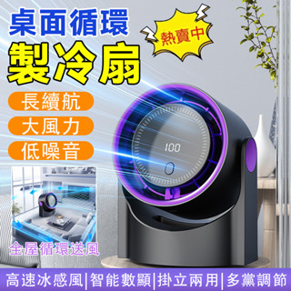 🔥隔日達🔥靜音小風扇 百段風速 掛立兩用 夜燈模式 行動電源可用 七片扇葉強勁風力