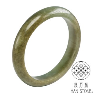 【漢石齋】天然翡翠A貨 手鐲玉鐲 帶黃翡種(手圍18.9/版寬12.3mm)