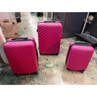 【東鼎二手傢俱】粉色硬殼三件式行李箱*旅行箱*登機箱*商務箱*功能箱*拉桿箱*儲物箱*活動箱*行李箱