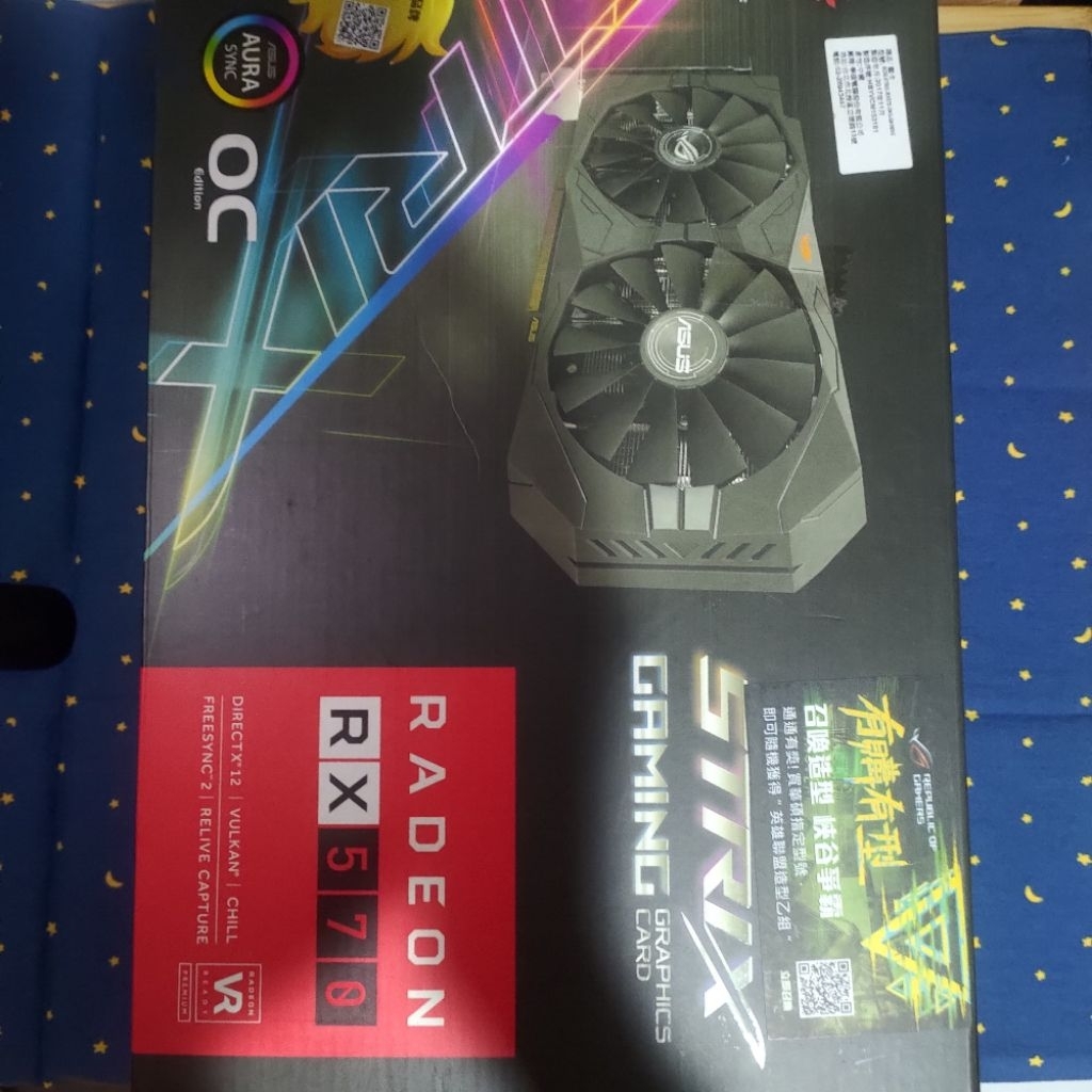 ASUS 華碩ROG STRIX RX570 4GB 顯示卡 AMD 顯卡 FM卡