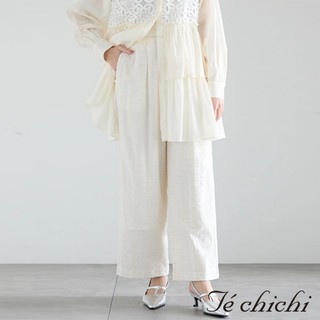 Te chichi 精緻滿版刺繡蕾絲剪裁長褲(0F000565910)