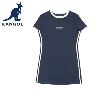 KANGOL 英國袋鼠 洋裝 連身裙 65221580 女款 深藍 中卡其