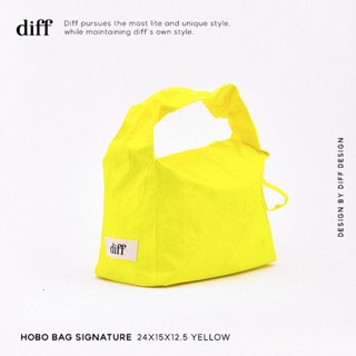 韓國 diff Hobo Bag Signature 流浪包 肩揹包 托特包 yellow 黃色