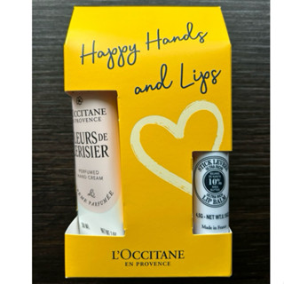 💕Y&M的雜貨舖💕法國🇫🇷L‘OCCITANE《歐舒丹櫻花護手霜+乳油木潤唇膏禮盒組》