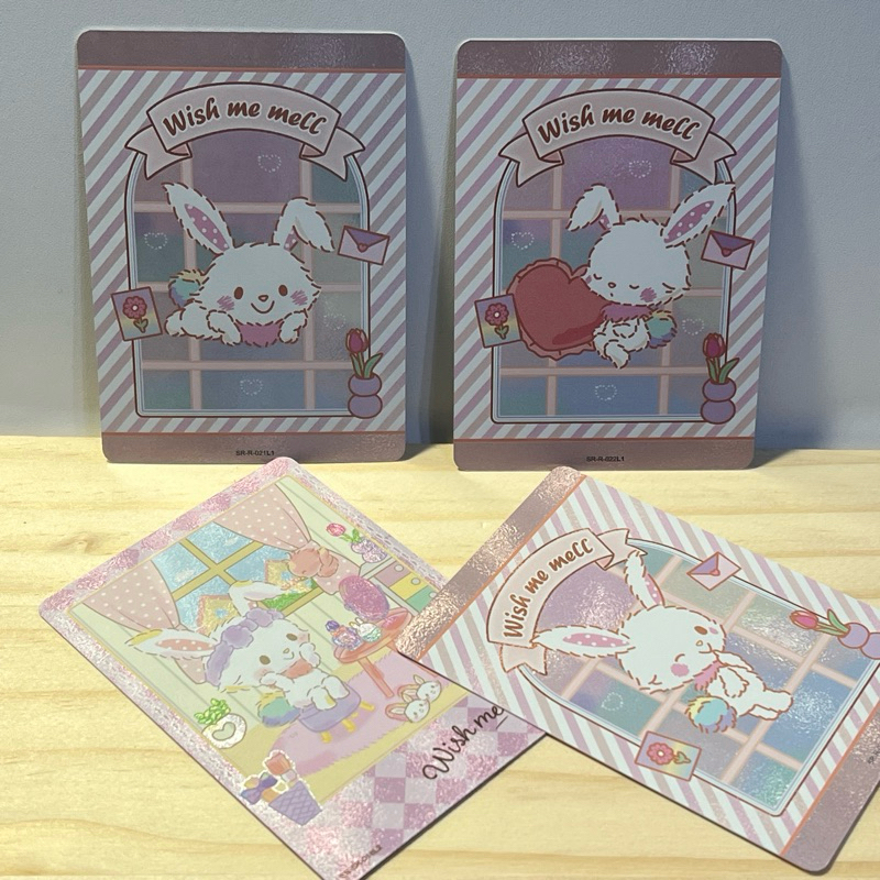 HS73 許願兔 小麥粉精靈 花小兔  wish me mell 三麗鷗 sanrio 炸蝦蝦 收藏卡 卡牌 卡片 閃卡