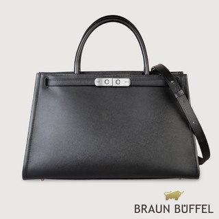 【BRAUN BUFFEL】尤妮爾 公事包-黑色(德國小金牛台灣總代理)/BF867-65-BK