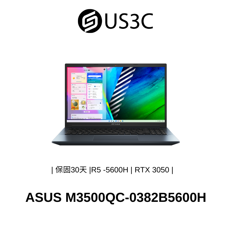ASUS M3500QC 15 OLED R5-5600H 16G 1TSSD RTX3050 華碩 獨顯筆電 二手品