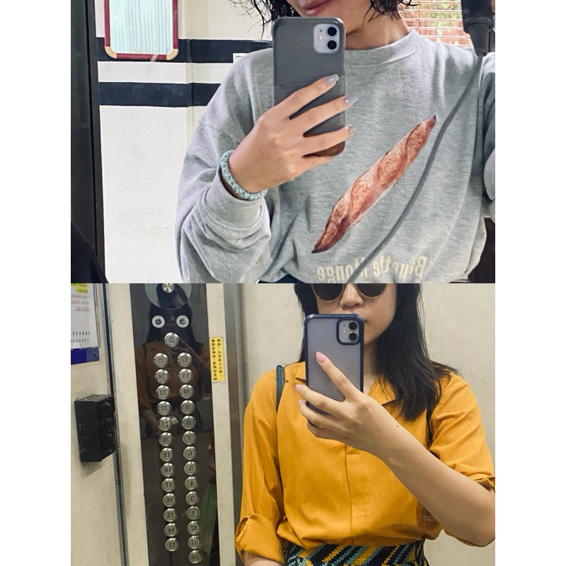 二手iPhone11手機殼兩款合售 alto皮革卡片夾手機殼&透明藍邊邊框手機殼 有使用痕跡