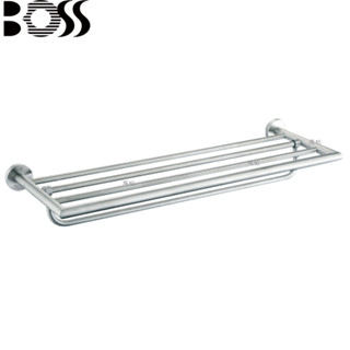 BOSS 304不鏽鋼 霧面刷線 雙層置物架 21010 寬63cm 304不銹鋼 置衣毛巾架 臺灣製造