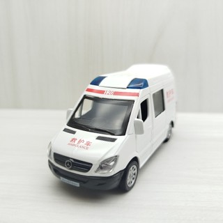 全新盒裝現貨~1:53~賓士 Sprinter 凌特救護車 白色 合金 模型車 玩具 迴力