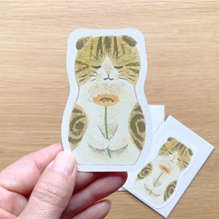 日本 4legs 插畫家 迷你賀卡 -非洲菊