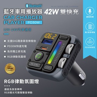 【限時免運優惠】Songwin PD30W 藍芽免持車用播放器/車充-手機音樂撥放器 CAR5000