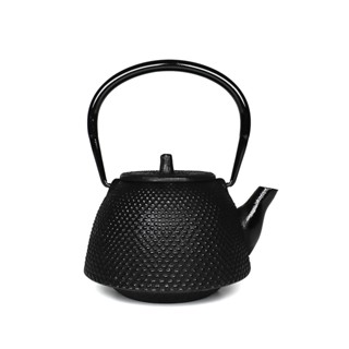 巖戶鑄工所 日本南部鐵器 鑄鐵茶壺 南部型霰 急須0.4L-黑 泡茶壺 急須 福介商店
