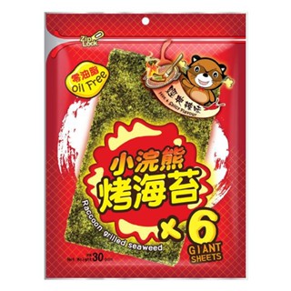 【稑禎】超大片泰國小浣熊烤海苔 (經典辣味6片入) (30g) <全素>