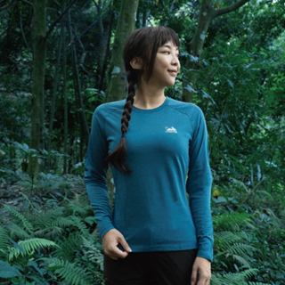 【WOAWOA】【漸層小山款】美麗諾羊毛速乾登山底層衣 長袖 登山羊毛衣 薄款底層衣 排汗衣 長袖防曬衣 排汗衫 透氣抑