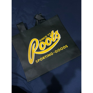 Roots專櫃草寫LOGO 環保購物袋