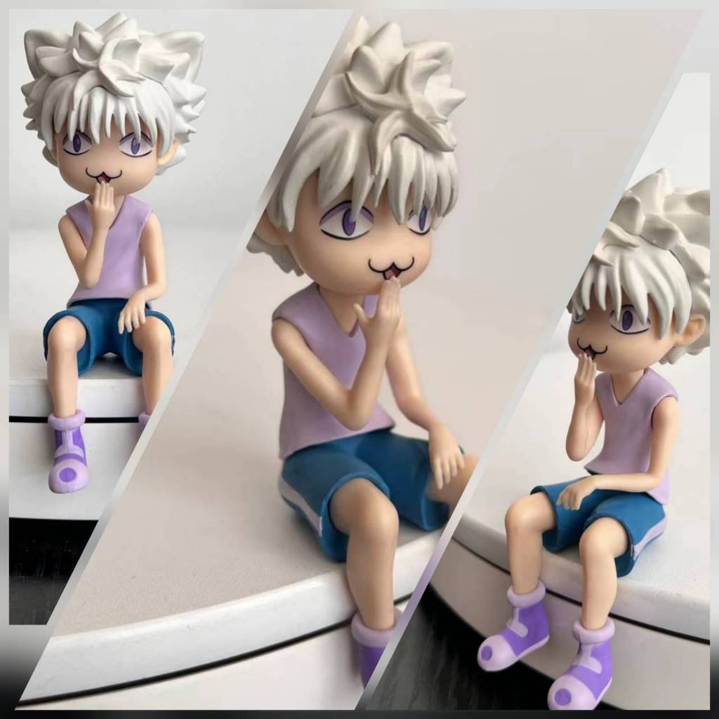 💡腦洞大開💡 貓貓臉奇犽 全職獵人 貓貓臉 奇犽 奇犽壓泡麵 坐姿奇犽 壓泡麵神器 壓泡麵蓋公仔 趣味擺件 獵人 壓泡麵