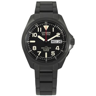 CITIZEN / PROMASTER 光動能 電波錶 防水200米 鈦金屬手錶 鍍黑 /AT6085-50E/39mm