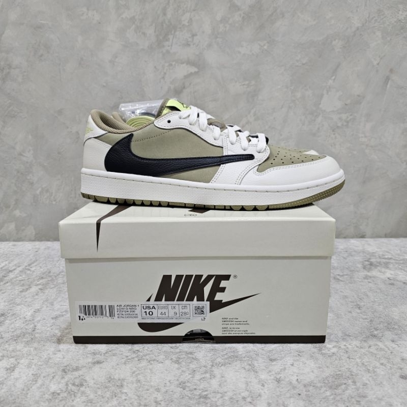 [全新] US10 Air Jordan 1 low Golf x TS 高爾夫倒鉤 白綠 FZ3124-200